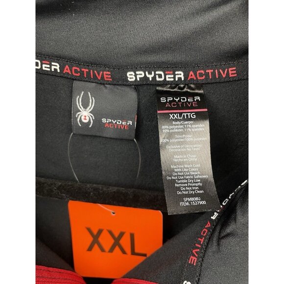 SPIDER Active ProWeb Black 1/4 Zip Stretch Performance Pullover XXL - Picture 5 of 15